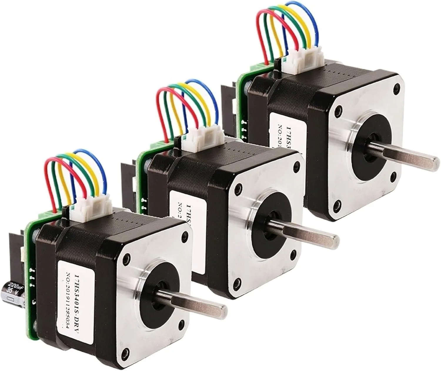 3 عدد درایور موتور پله ای، درایور کنترل موتور پله ای یکپارچه 17HS3401S-DRV، کنترلر برای تجهیزات مانیتور چاپگر سه بعدی