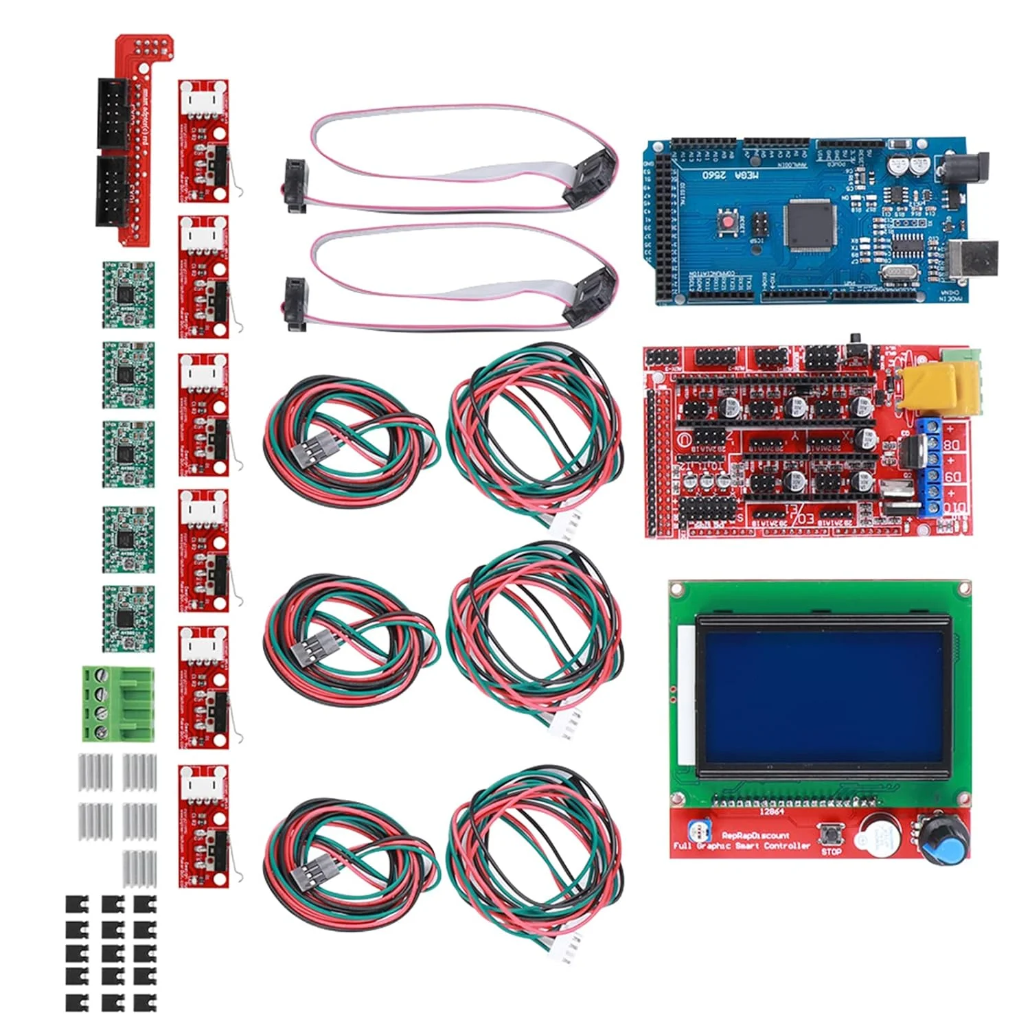 کیت پرینتر Respicefinem: رمپ 4 با کنترلر 12864 و قطعات برد تراشه A4988
