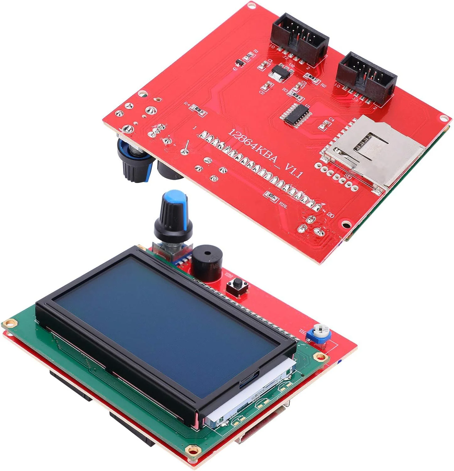 کیت پرینتر Respicefinem مدل 13.0×9.0×3.0، شامل ماژول کنترل LCD 12864، صفحه نمایش پنل، مادربرد پرینتر، کنترلر هوشمند، 2 عدد کابل و کارت خوان حافظه با عملکرد عالی