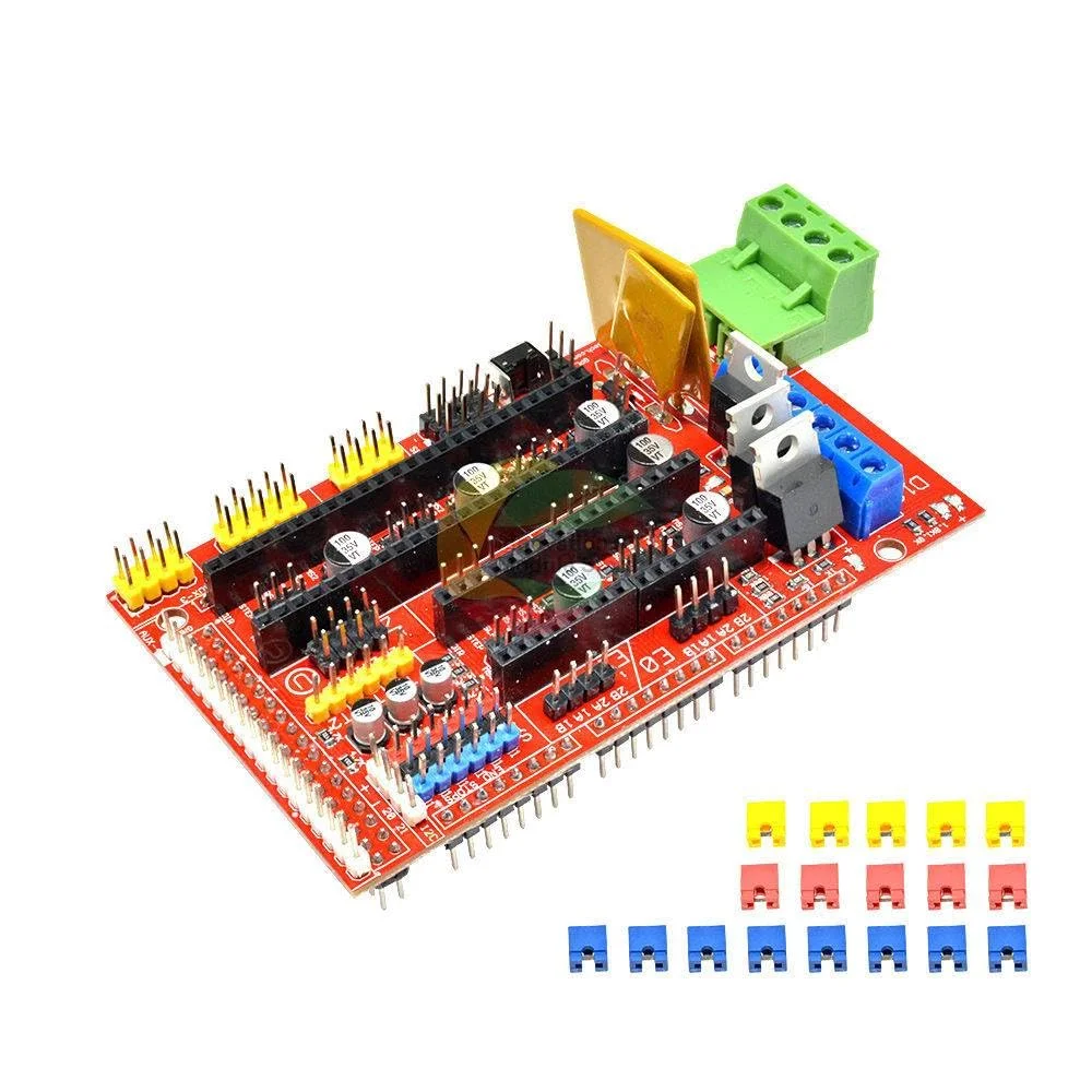 برد کنترل چاپ سه بعدی Ramps1.4، پنل مادربرد Reprap، لوازم جانبی کنترل های مشکی قرمز، کنترلر DIY