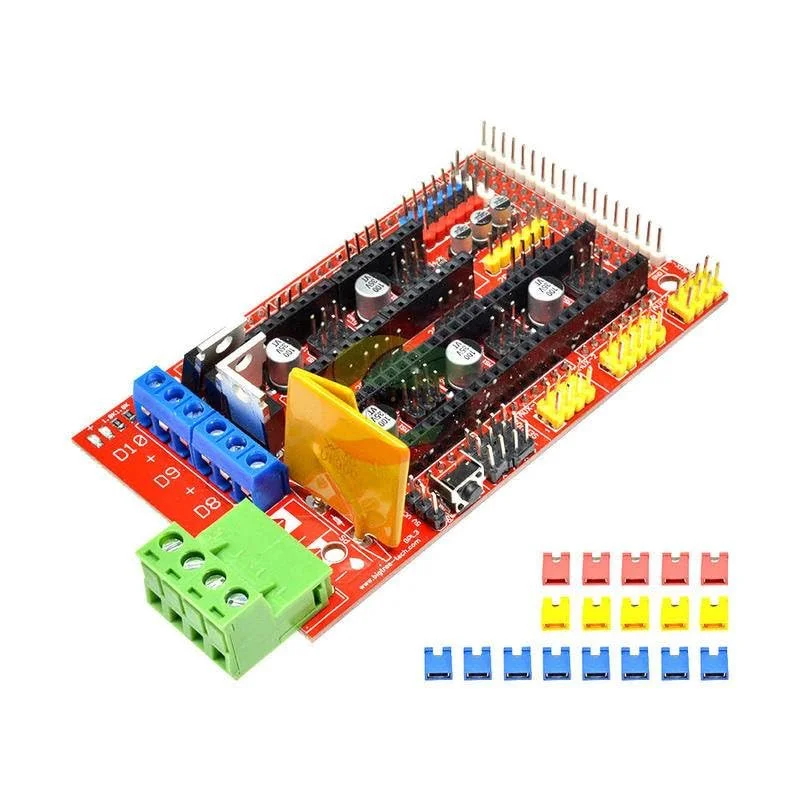 برد کنترل چاپ سه بعدی Ramps1.4، پنل مادربرد Reprap، لوازم جانبی کنترل های مشکی قرمز، کنترلر DIY