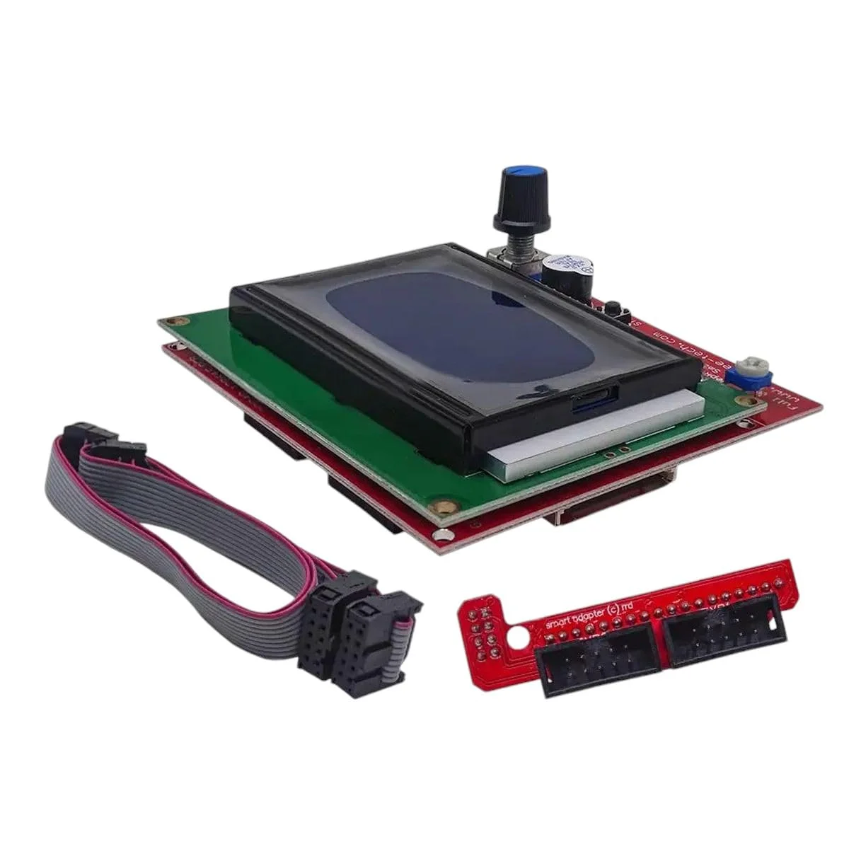 یک ست پرینتر سه بعدی 12864 LCD صفحه نمایش قطعات هوشمند RAMPS 1.4 کنترلر پنل کنترل LCD 12864 نمایشگر مانیتور صفحه آبی جدید 2025 با کیفیت بالا