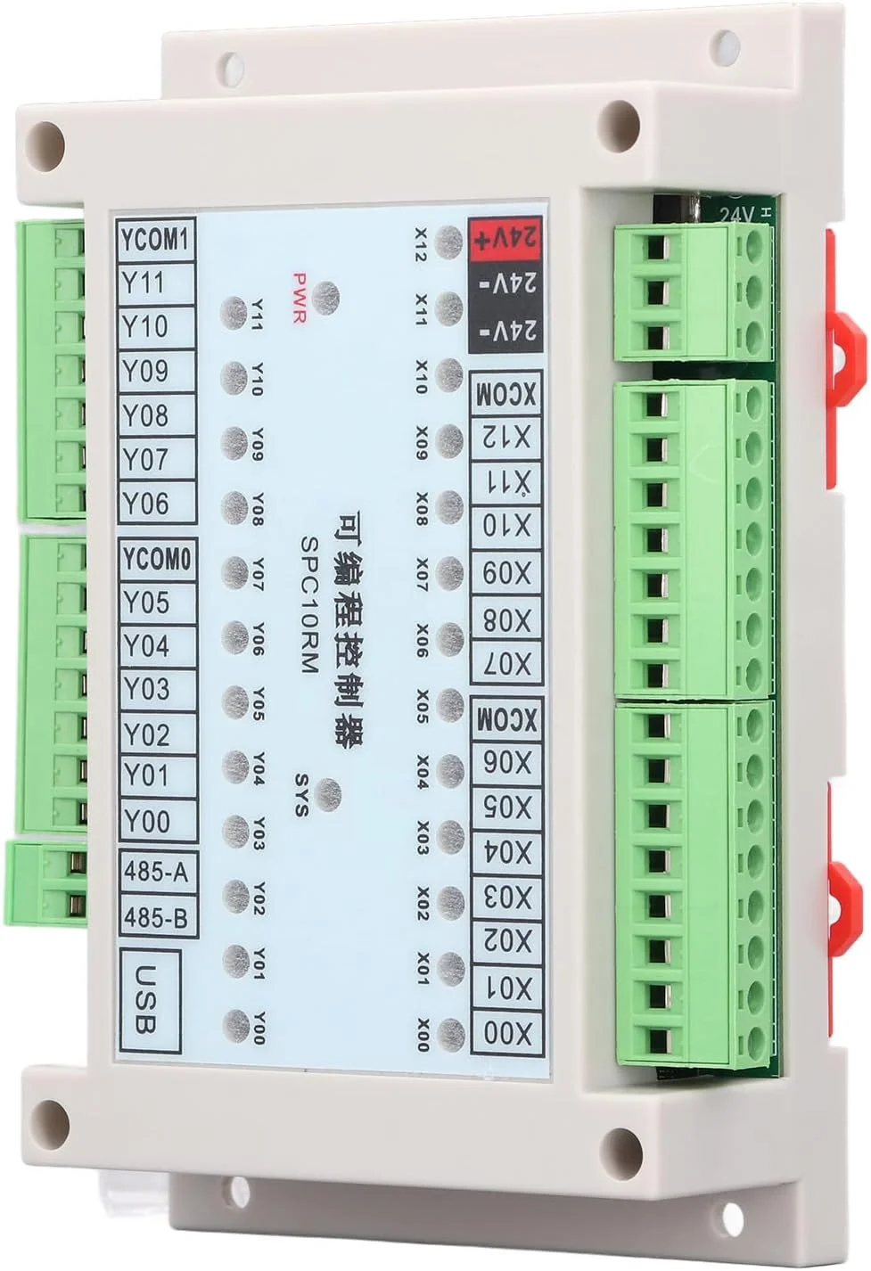 کنترلر منطقی قابل برنامه ریزی PLC، 13 ورودی 12 خروجی، 24 ولت DC، کاربری آسان برای اتوماسیون صنعتی، پشتیبانی از دانلود کابل USB، طیف گسترده ای از کاربردها