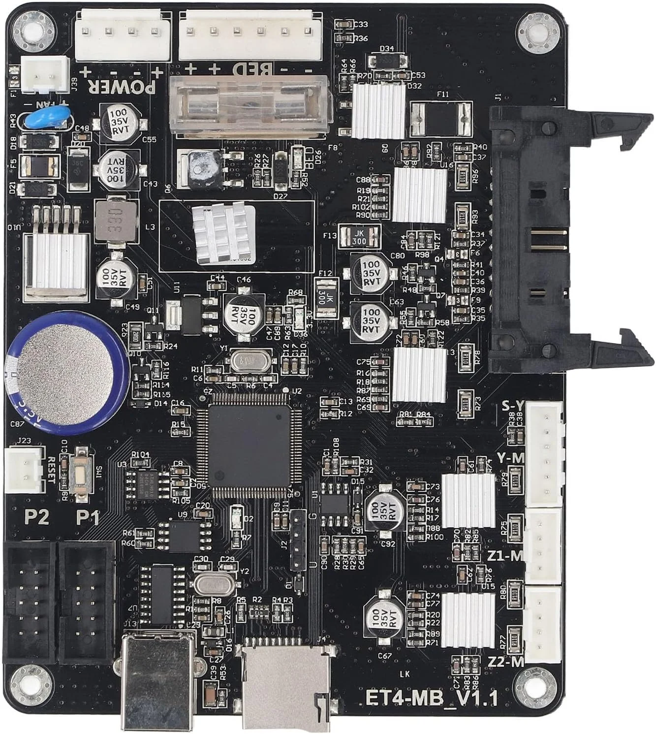برد اصلی پرینتر سه بعدی 32 بیتی با تراشه STM32F407، پشتیبانی از دفع حرارت MOSFET 12 24 ولت، فرکانس اصلی تا 168 مگاهرتز با تراشه درایور موتور A4988 داخلی برای Anet ET5