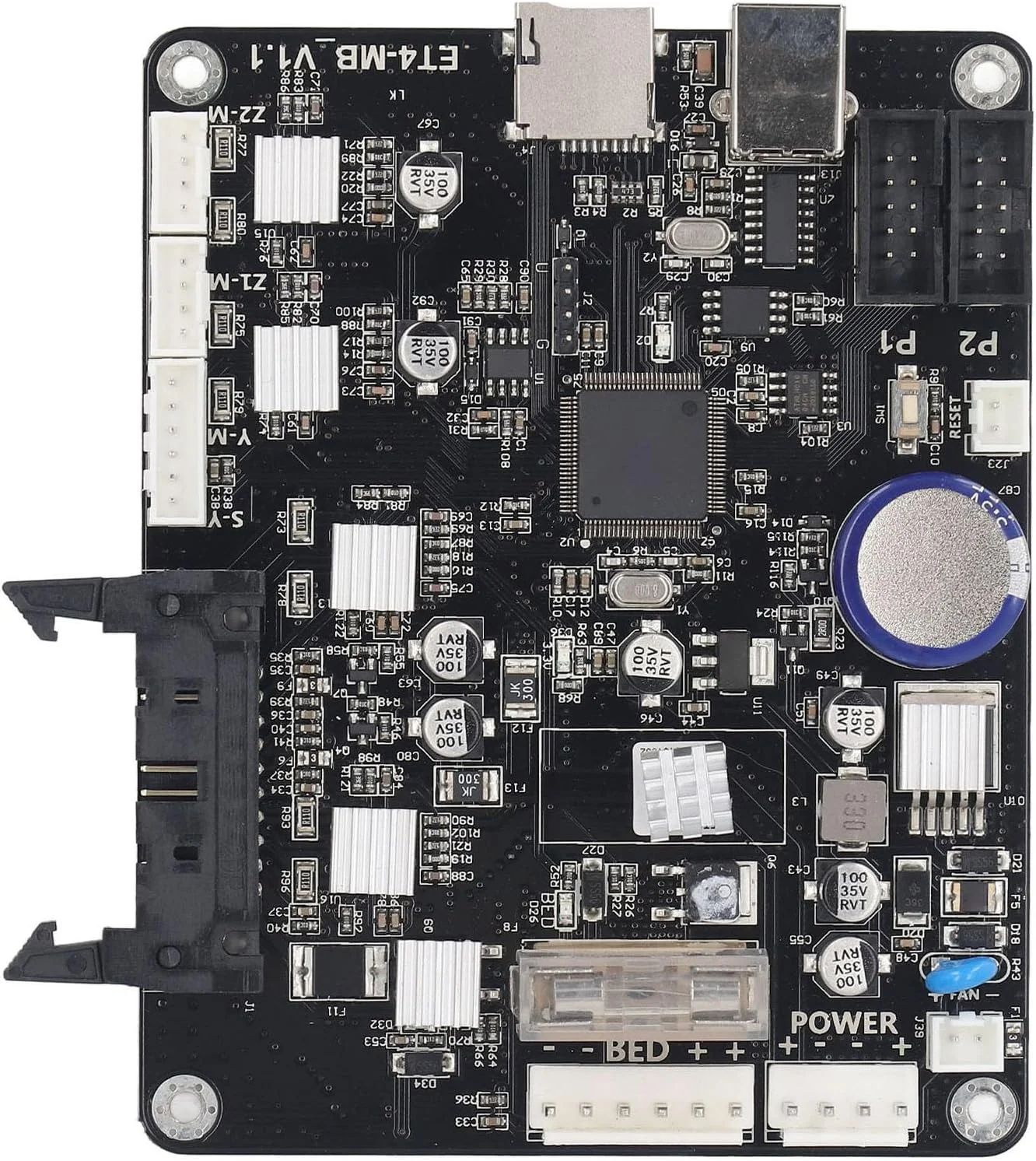 برد اصلی پرینتر سه بعدی 32 بیتی با تراشه STM32F407، پشتیبانی از دفع حرارت MOSFET 12 24 ولت، فرکانس اصلی تا 168 مگاهرتز با تراشه درایور موتور A4988 داخلی برای Anet ET5