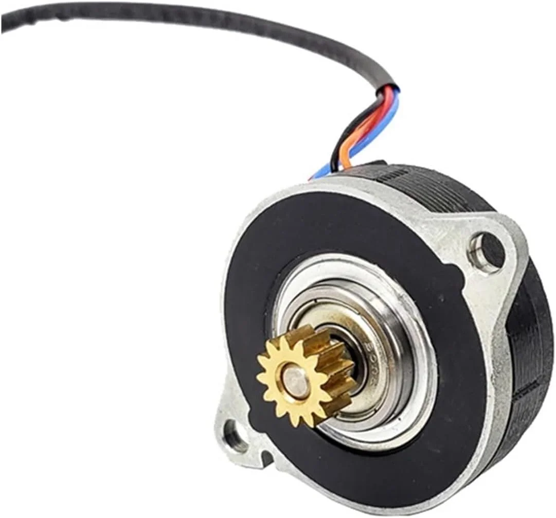 استارتر الکترونیکی استپر 0.9 درجه 36 میلی متری DC 12V دو فاز 4 سیمه گرد نازک، استارتر الکترونیکی پله ای 13 دندانه چرخ قرقره MXL مناسب پرینتر سه بعدی DIY ربات CNC