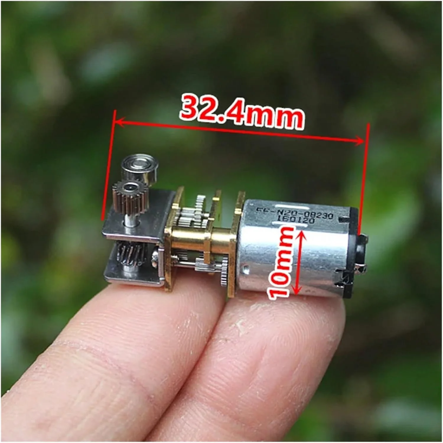 موتور گیربکس فلزی N20 با سرعت پایین 12 میلی‌متر، استارتر الکترونیکی DC 3 ولت 3.7 ولت 5 ولت 22 دور در دقیقه برای پرینتر سه بعدی