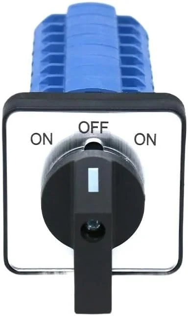 کلید گردان کنترلر تبدیل 8 فاز 32 پیچی 8 پل روشن-خاموش-روشن پنل 64 میلی متری 660 ولت 20 آمپر مدل SZW26/LW26-20