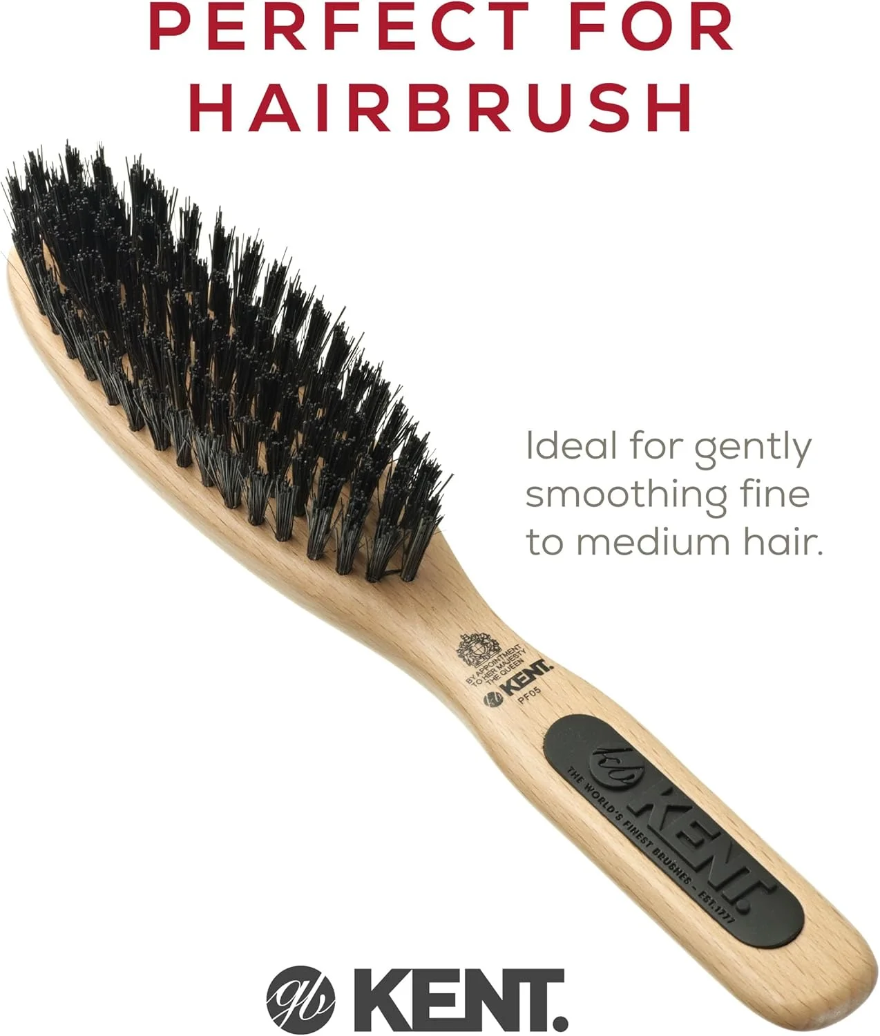 برس موی باریک براق کننده طبیعی کِنت با موهای خالص