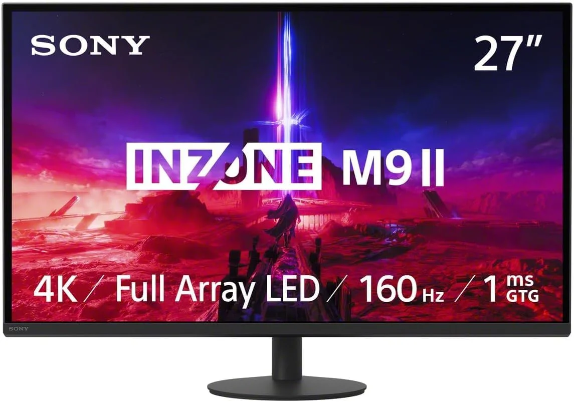 مانیتور گیمینگ 27 اینچی 4K UHD سونی INZONE M9 II (3840 x 2160) 160 هرتز Full Array LED با زمان پاسخگویی 1 میلی‌ثانیه GtG NVIDIA G-SYNC، DisplayHDR 600، بلندگوهای داخلی، DisplayPort 2.1 (UHBR10) /VRR HDMI 2.1 - 3 سال 