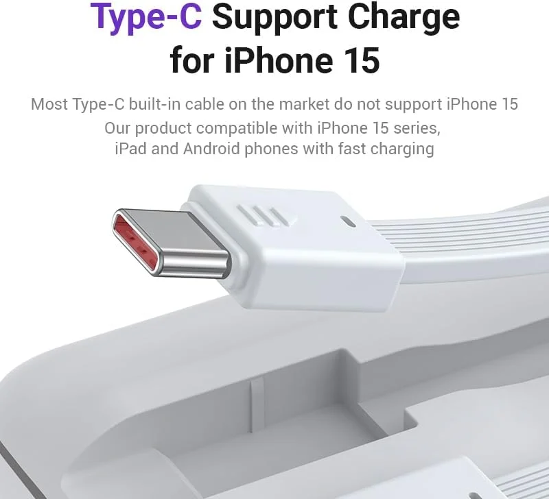 پاور بانک زیمه B225، 10000 میلی آمپر ساعت، حداکثر 22.5 وات شارژ سریع قابل حمل با کابل های USB-C داخلی، 1 پورت USB-C، 1 پورت USB-A، بسته باتری برای سری آیفون 16/15/14، گلکسی و غیره (سفید) پاور بانک زیمه B225، 10000 میلی آمپر ساعت، حداکثر 22.5 وات شارژ سریع قابل حمل با کابل های USB-C داخلی، 1 پورت USB-C، 1 پورت USB-A، بسته باتری برای سری آیفون 16/15/14، گلکسی و غیره (سفید)