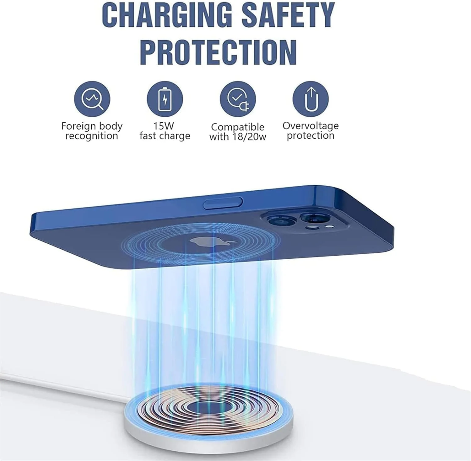 شارژر مغناطیسی بی‌سیم Aputue، پد شارژ سریع سفید 15 واتی برای آیفون 16/15/14/13/12 پرو مکس/پلاس، شارژر بی‌سیم مغناطیسی تلفن سازگار با AirPods Pro/3/2 و سری آیفون