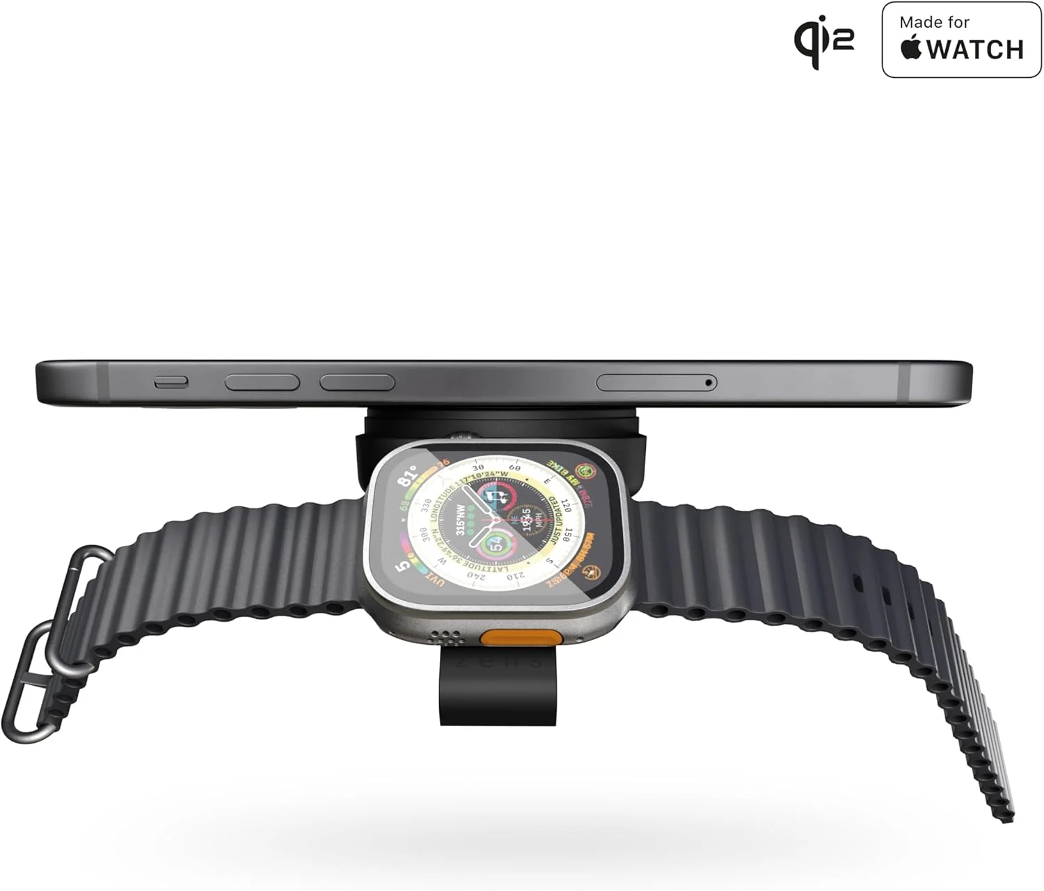 شارژر بی‌سیم مسافرتی Zens Travel Wireless Charger Pro 2، سازگار با MagSafe و Qi2، شارژر بی‌سیم 15 واتی برای آیفون 16/15/14/13/12 و همچنین اپل واچ و ایرپادز، شامل کابل USB-C یک متری داخلی - مشکی