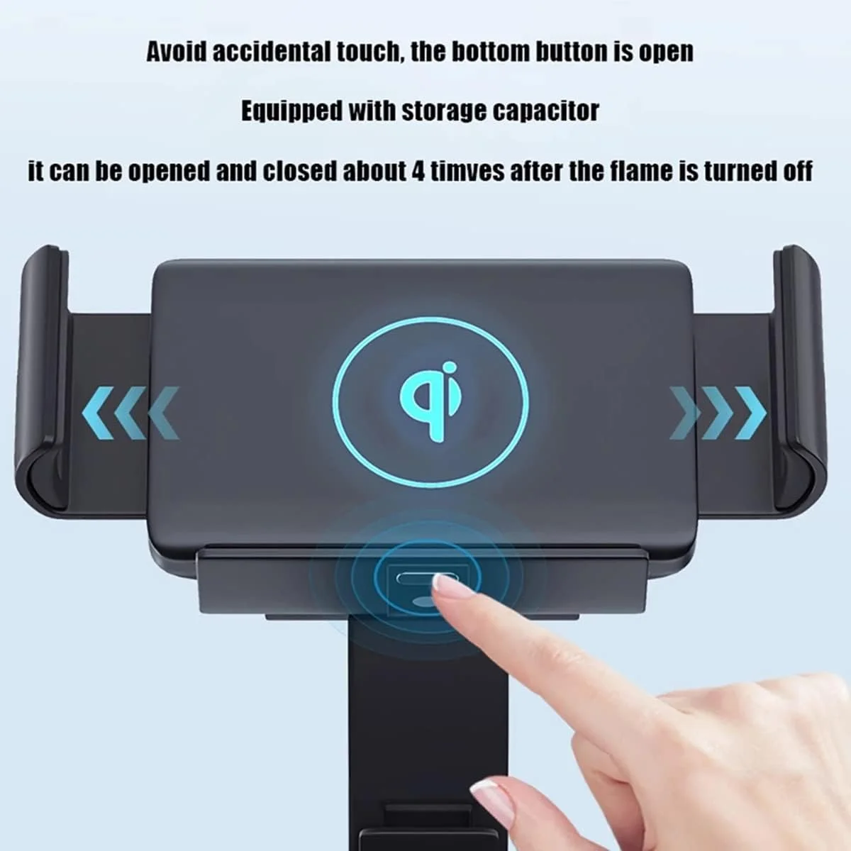 پایه نگهدارنده شارژر بی‌سیم 15 واتی Qi سازگار با گوشی های گلکسی زد فولد 5، فولد 4، فولد 3، زد فولد 2، فولد، اس 22 اولترا، گوگل پیکسل 6 پرو، آیفون 14/13/12/11 پرو مکس با گیره خودکار و شارژ سریع بی‌سیم