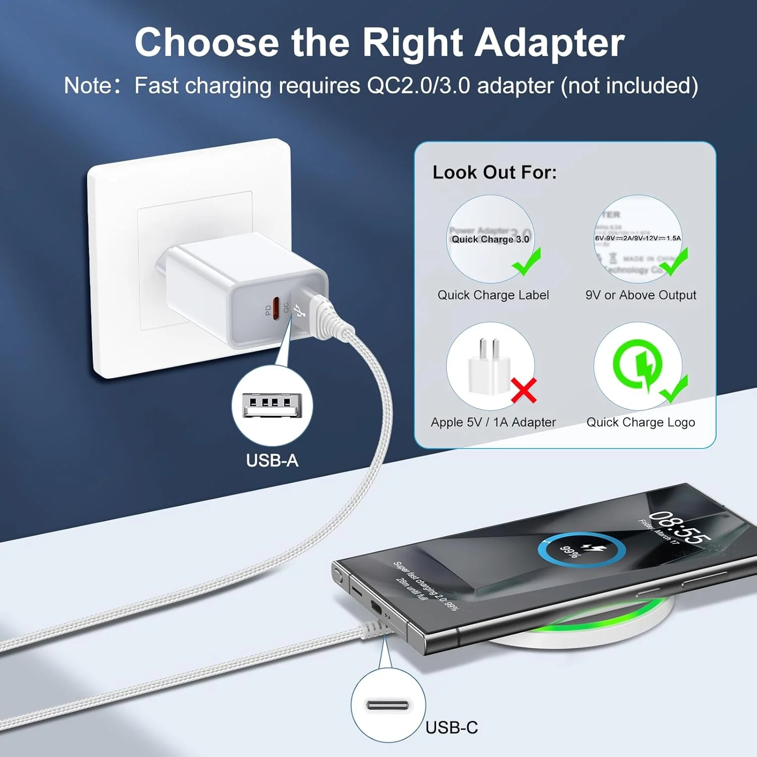 پد شارژ بی‌سیم برای گوگل پیکسل 9 8 پرو 7a 6 XL، استیشن شارژ القایی 15 واتی شارژر بی‌سیم سریع موبایل برای سامسونگ گلکسی S25/S24 Ultra/S23/S22/S21 FE/S20، آیفون 16/15/14