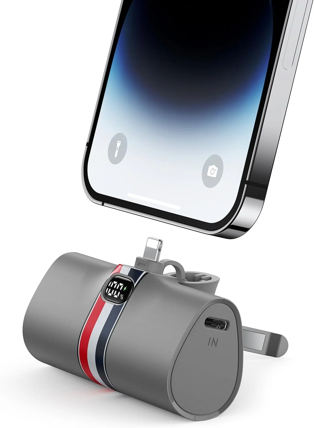 شارژر همراه کوچک و قابل حمل برای آیفون، پاور بانک 20 واتی با شارژ سریع و پایه تاشو، بسته باتری VIYISI سازگار با آیفون 14، 13، 12، 11 پرو مکس، XR، X، 8، 7، ایرپادز (خاکستری) شارژر همراه کوچک و قابل حمل برای آیفون، پاور بانک 20 واتی با شارژ سریع و پایه تاشو، بسته باتری VIYISI سازگار با آیفون 14، 13، 12، 11 پرو مکس، XR، X، 8، 7، ایرپادز (خاکستری)