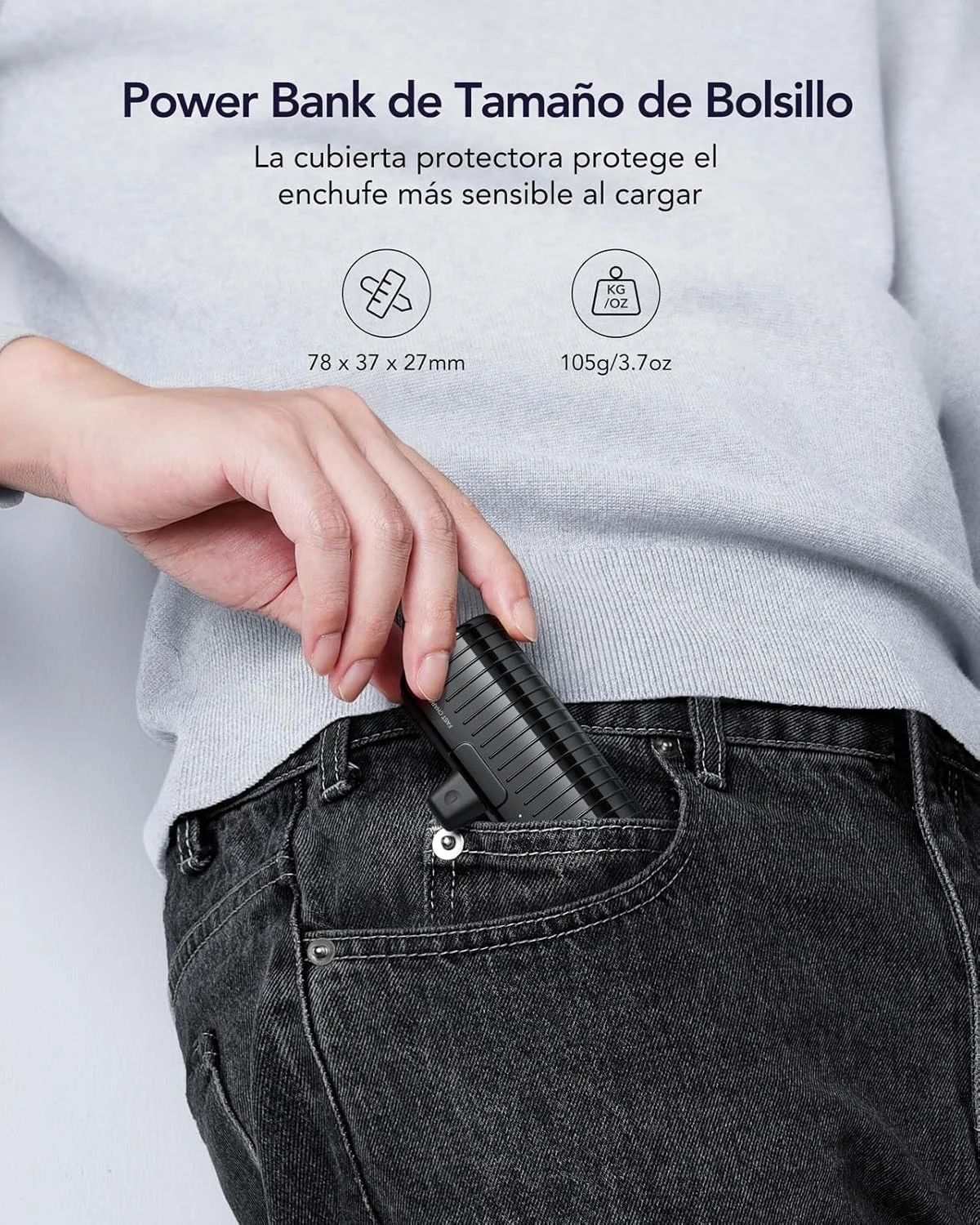 شارژر همراه کوچک قابل حمل VEGER با ظرفیت 5000 میلی آمپر ساعت، پاور بانک برای آیفون، بسته باتری شارژ سریع PD20W با پایه تاشو، پاور بانک باریک سازگار با آیفون 14/13 پرو، 12/12 پرو، XR، X، 8، ایرپادز پرو