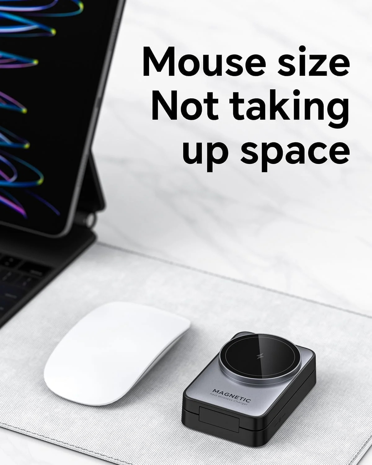 شارژر بی‌سیم 3 در 1 ارتقا یافته 2025، پایه تاشو سازگار با چراغ خواب، سازگار با آیفون 16/15/14/13/12، اپل واچ و ایرپادز (سازگار با مگ‌سیف و مناسب سفر)