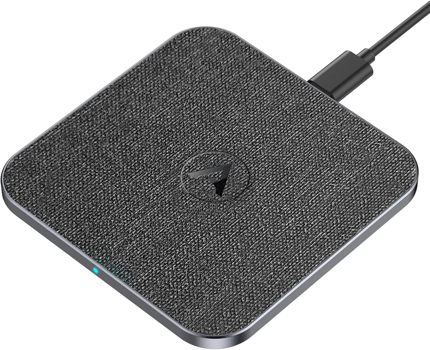پد شارژر بی‌سیم 15 واتی برای Samsung S25/S24/S23/S22/S21/S20/Z Flip 4/5، سازگار با iPhone 16/15/14/13/12/11/10/XR، Google Pixel 5/6/7/8، AirPods، دارای گواهی Qi، مشکی