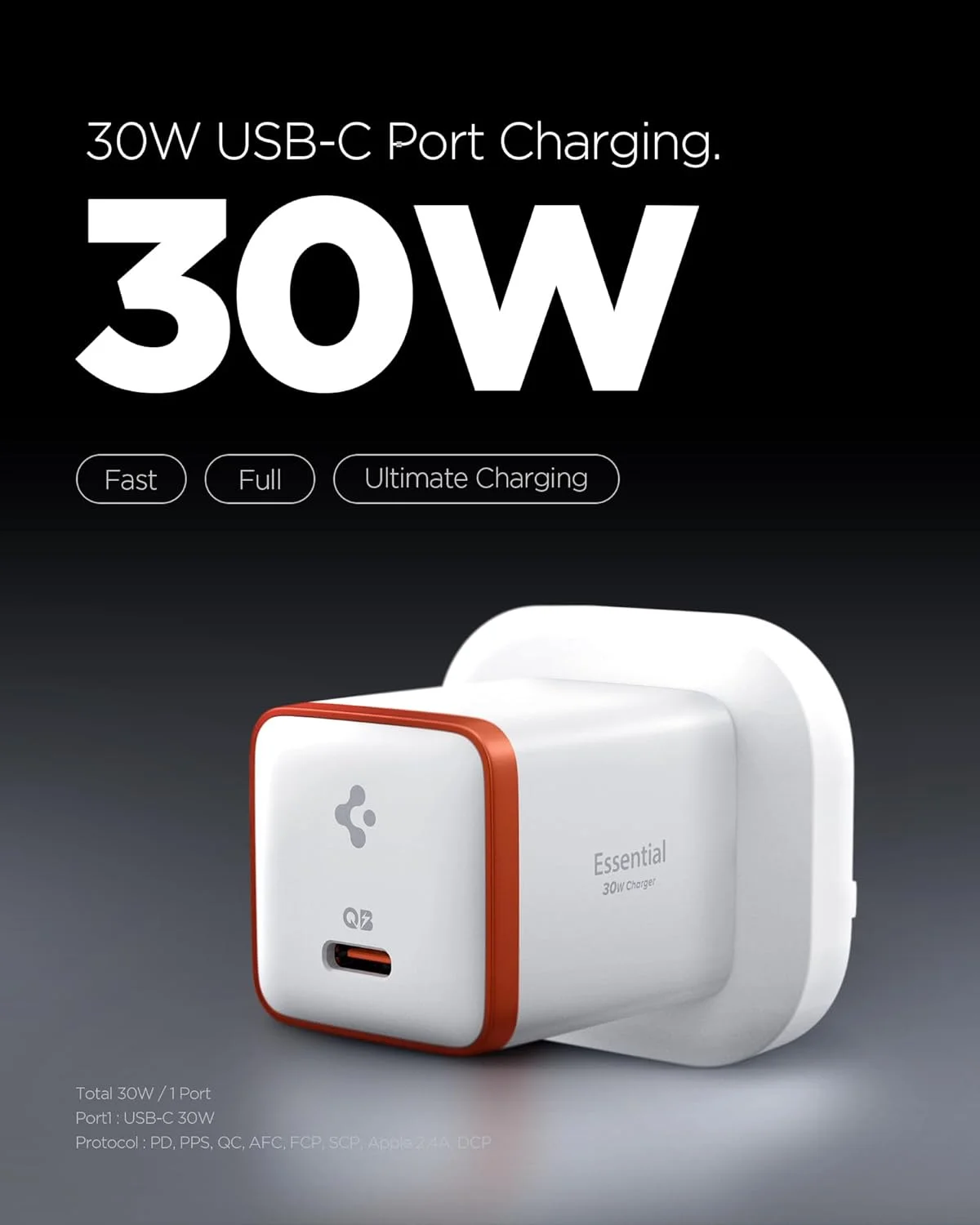 شارژر دیواری سریع 30 واتی USB C اسپایگن GaN PD 3.0 QC 3.0 PPS ArcStation Essential مناسب برای آیفون 17 16 15 14 13 12 پرو مکس مینی مک بوک ایر آیپد پرو پیکسل 10 سامسونگ گلکسی S25 اولترا پلاس - سفید شارژر دیواری سریع 30 واتی USB C اسپایگن GaN PD 3.0 QC 3.0 PPS ArcStation Essential مناسب برای آیفون 17 16 15 14 13 12 پرو مکس مینی مک بوک ایر آیپد پرو پیکسل 10 سامسونگ گلکسی S25 اولترا پلاس - سفید