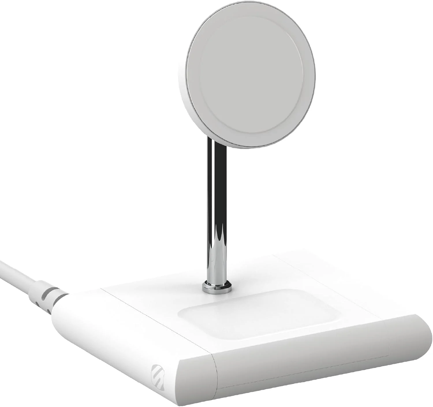 پایه شارژ ماژولار 2 در 1 Scosche BaseLynx™ 2.0 با MagSafe، استند شارژ سریع بی سیم 15 واتی سازگار با Apple iPhone سری 15/14/13/12، پد شارژر 5 واتی برای AirPods، سفید پایه شارژ ماژولار 2 در 1 Scosche BaseLynx™ 2.0 با MagSafe، استند شارژ سریع بی سیم 15 واتی سازگار با Apple iPhone سری 15/14/13/12، پد شارژر 5 واتی برای AirPods، سفید