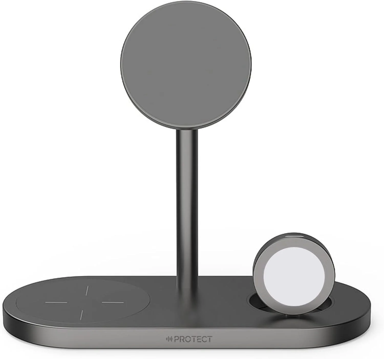 شارژر وایرلس سه کاره Protect X23 Pro - ایستگاه شارژ سریع برای تلفن، ساعت هوشمند و ایربادز - طراحی شیک و قابل تنظیم برای میز کار و کنار تخت