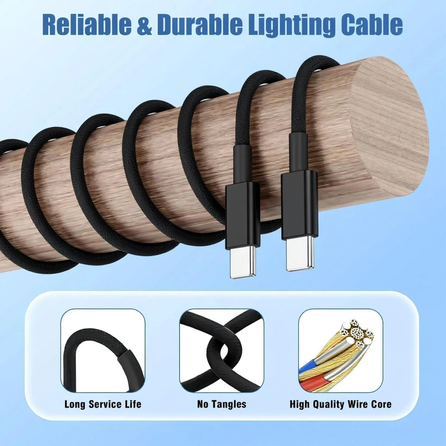 شارژر فوق سریع 45 واتی با کابل USB Type-C بافته شده 1.5 متری | آداپتور شارژ سریع دوشاخه UK | شارژر مسافرتی برای Samsung S25/24/23/22/21، Google Pixal 6/7/8، Huawei P40/50 one plus 11/12