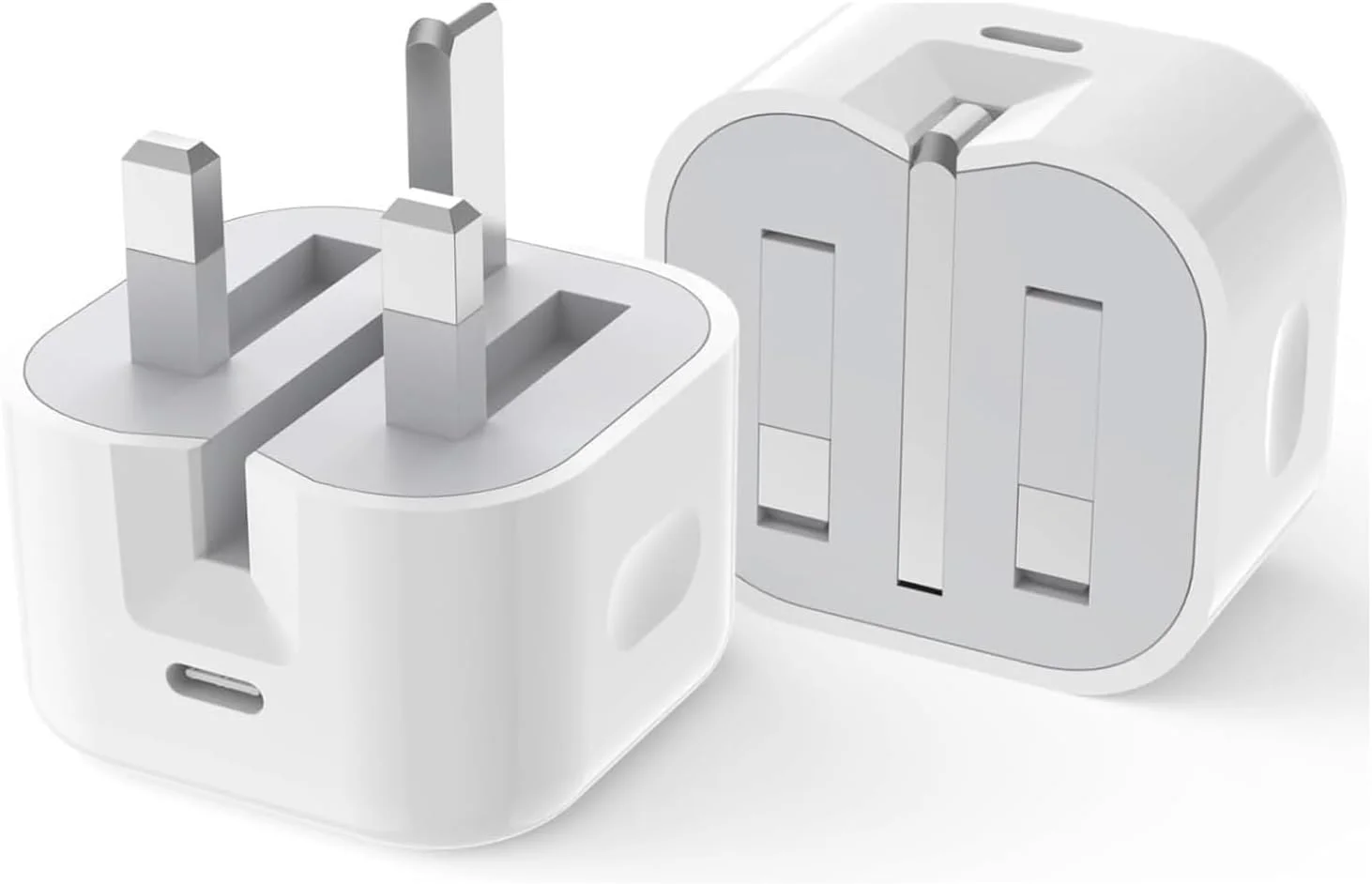 شارژر سریع 20 واتی USB-C ان‌تک برای آیفون 15/16/17 به همراه کابل 1 متری USB-C، سازگار با (آیفون 17/16/15) و (آیپد پرو/ایر/مینی/نسل 11/10) - سفید