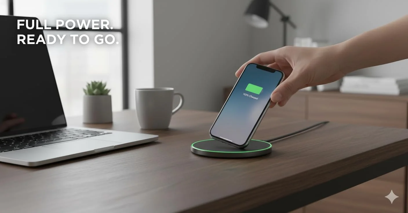 پد شارژ بی‌سیم سریع 15 واتی Normelle QI – سازگار با آیفون 13/12/11/XR/X/8 Plus، سامسونگ S21/S20/S10/S9/Note 10، پیکسل، ایرپادز پرو، دستگاه‌های شارژ بی‌سیم – طراحی باریک و قابل حمل