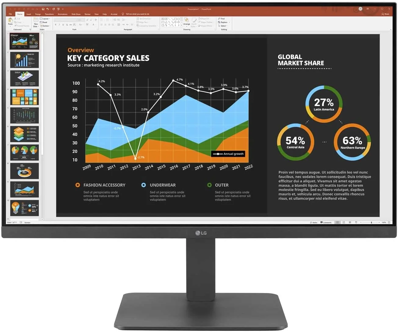 مانیتور ال‌جی 27 اینچ مدل 27BR650B-C