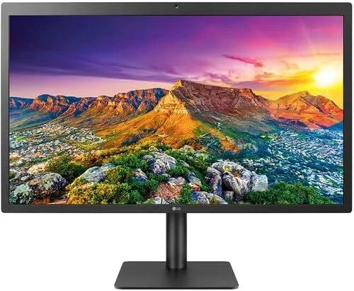 مانیتور 27 اینچی IPS 5K ال‌جی مدل UltraFine 27MD5KLB-B به همراه: محافظ برق، کابل Type-C، بست کمربندی کابل، کیت تمیز کننده تلویزیون