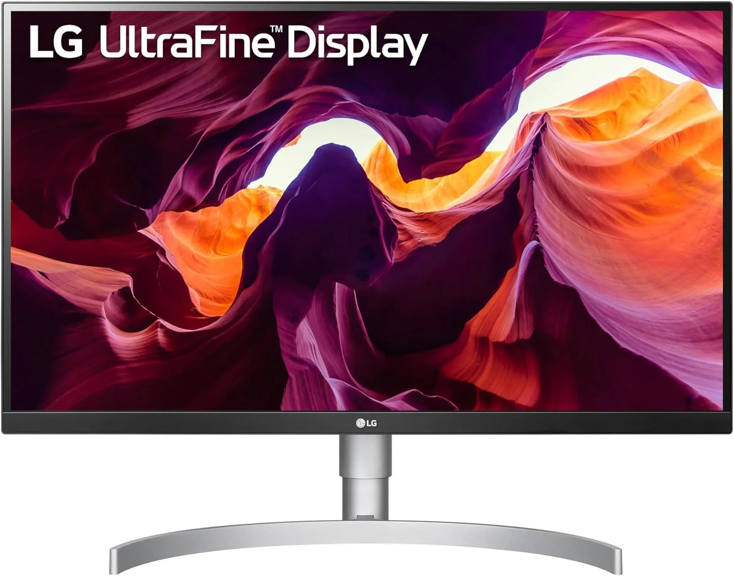 مانیتور 27 اینچی LG 27UL850-W UltraFine (3840 x 2160) IPS با VESA DisplayHDR 400 و اتصال USB Type-C، سفید