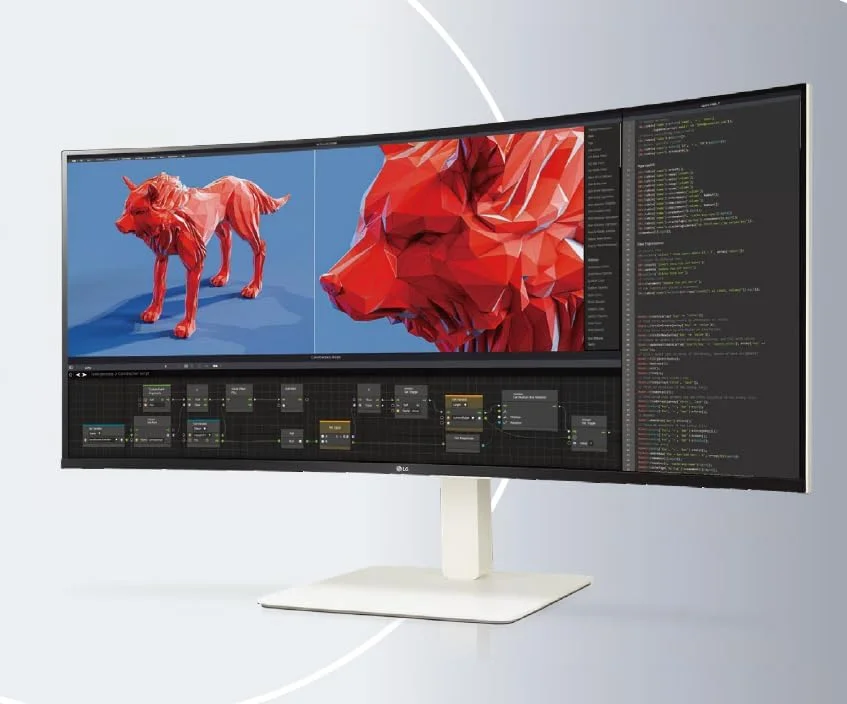 مانیتور خمیده فوق عریض ال‌جی مدل 38BR85QC-W با اندازه 37.5 اینچ و رزولوشن WQHD+ (3840 x 1600)