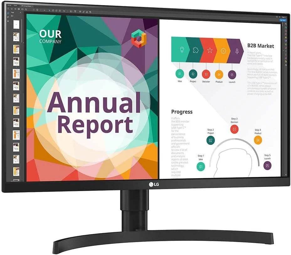 مانیتور 27 اینچی IPS UHD 4K ال‌جی مدل 27BN85UN-B (3840x2160) با USB Type-C، VESA DisplayHDR 400، بلندگوهای داخلی MAXXAUDIO، حالت گیمر، FPS یا RTS، Radeon FreeSync™، Dynamic Action Sync و Black Stabilizer