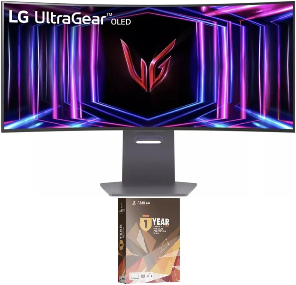 مانیتور گیمینگ اولد خمیده ۳۴ اینچی ال‌جی مدل 34GS95QE-B با طرح محافظت امبر