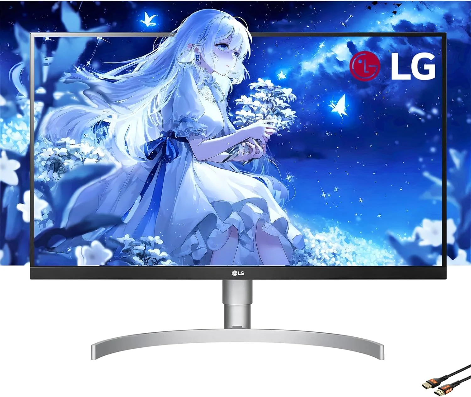 مانیتور 27 اینچی الجی 4K (3840 x 2160) IPS با USB Type-C | AMD FreeSync | HDR 400, DCI-P3 95% | بلندگوی داخلی | 60 هرتز، 5 میلیثانیه | حاشیه باریک (HDMI، DisplayPort) | مانیتور سفید مانیتور 27 اینچی الجی 4K (3840 x 2160) IPS با USB Type-C | AMD FreeSync | HDR 400, DCI-P3 95% | بلندگوی داخلی | 60 هرتز، 5 میلیثانیه | حاشیه باریک (HDMI، DisplayPort) | مانیتور سفید
