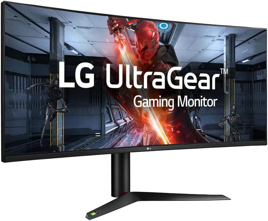 مانیتور گیمینگ فوق عریض ال‌جی مدل 38GL950G-B UltraGear سایز 38 اینچ، نسبت تصویر 21:9 خمیده WQHD+ (3840 x 1600) با پنل Nano IPS، زمان پاسخگویی 1 میلی‌ثانیه، نرخ تازه‌سازی 144 هرتز - رنگ مشکی