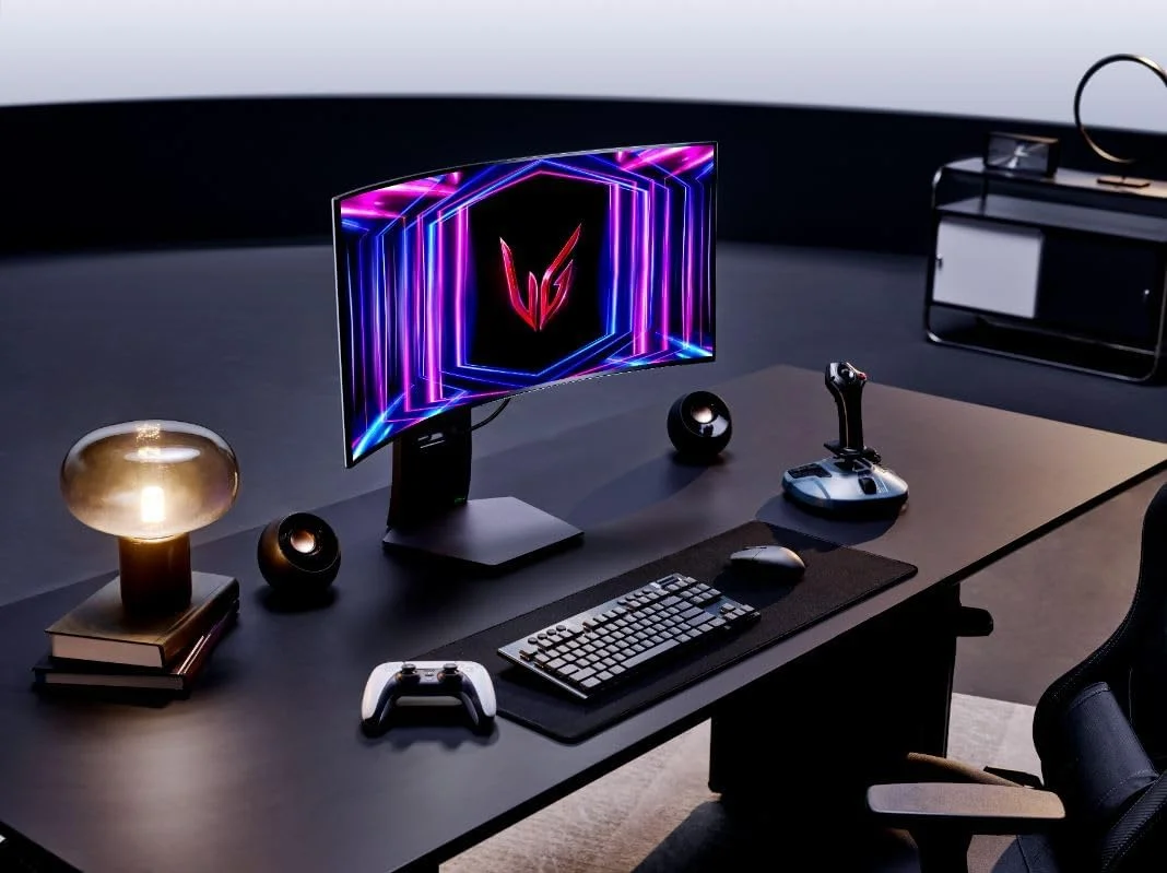 مانیتور گیمینگ خمیده اولد 34 اینچی ال‌جی مدل 34GS95QE، رزولوشن WQHD، انحنای 800R، نرخ تازه‌سازی 240 هرتز، زمان پاسخ‌گویی 0.03 میلی‌ثانیه، DisplayHDR True Black 400، AMD FreeSync Premium Pro، NVIDIA G-Sync، پورت HDMI 2.1، DisplayPort، پایه با قابلیت تنظیم ارتفاع/چرخش/شیب، رنگ مشکی