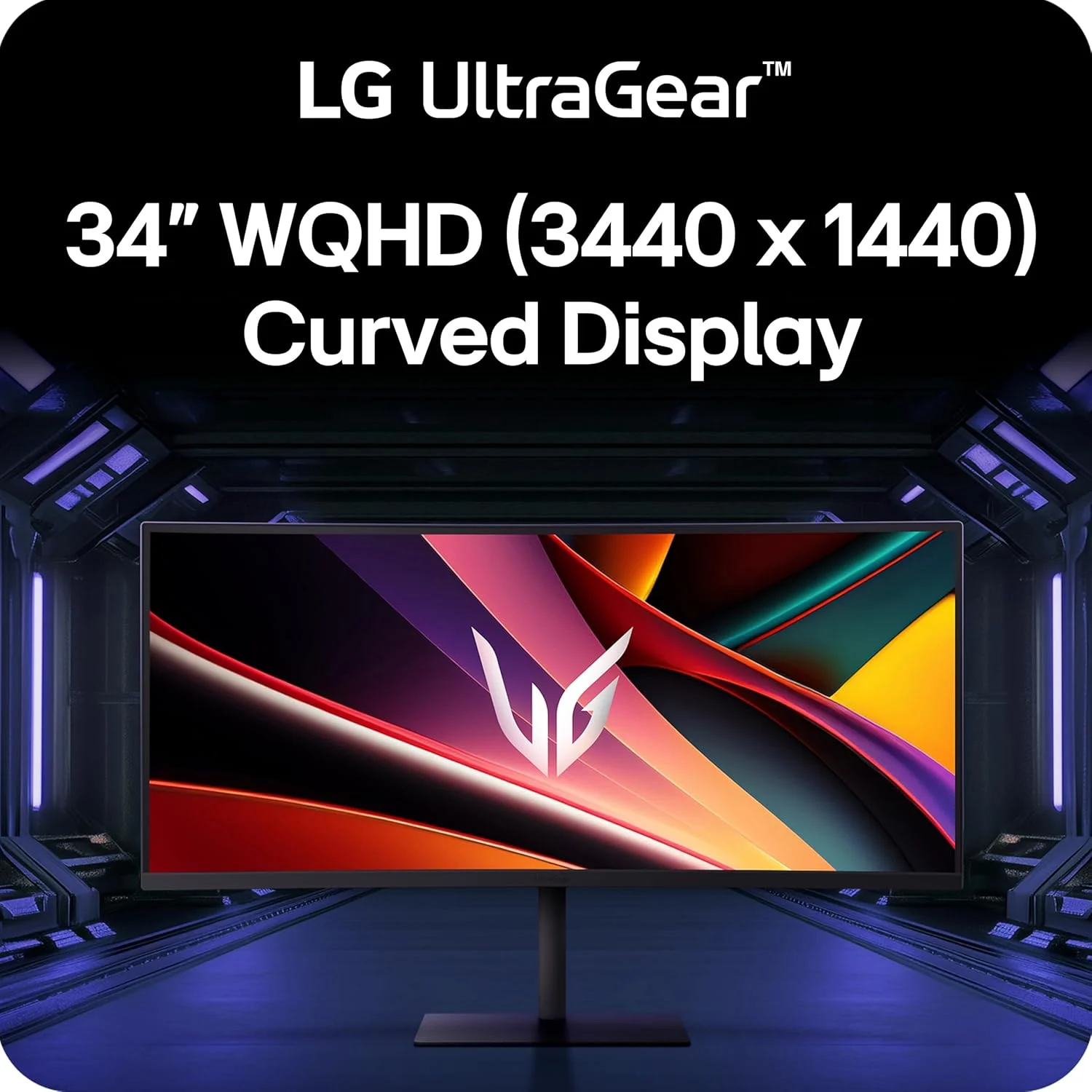 مانیتور گیمینگ خمیده 34 اینچی ال‌جی مدل 34G630A-B UltraGear WQHD (3440 x 1440)، نرخ تازه‌سازی 240 هرتز، زمان پاسخ‌دهی 1 میلی‌ثانیه، FreeSync Premium، DisplayHDR 400، بلندگوی داخلی، HDMI، DisplayPort، USB Type-C، پایه با قابلیت تنظیم ارتفاع/چرخش، مشکی