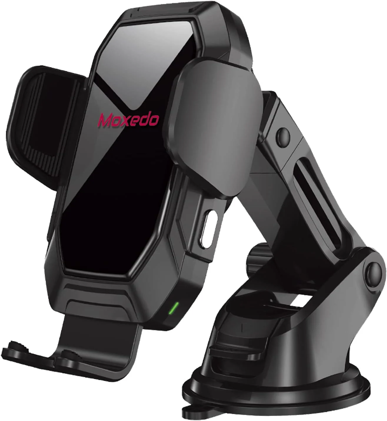 نگهدارنده تلفن بی‌سیم 15 واتی Moxedo با شارژر خودرو Qi سنسور خودکار شیشه جلو/داشبورد/دریچه هوا سازگار با آیفون 16 15 14 13 12 11 پرو، XR، XS، XS Max، گلکسی S21 نوت 20 اولترا و همه تلفن‌های هوشمند