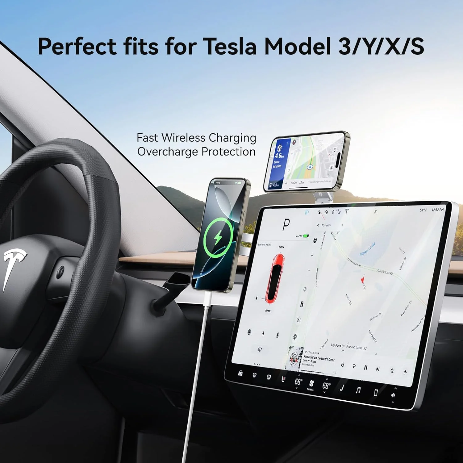 نگهدارنده تلفن لپ تاپ، پایه تلفن مغناطیسی شارژر بی سیم سریع 15 واتی برای آیفون 17/16/15/14/13/12 و همه تلفن ها برای تسلا (نقره ای) نگهدارنده تلفن لپ تاپ، پایه تلفن مغناطیسی شارژر بی سیم سریع 15 واتی برای آیفون 17/16/15/14/13/12 و همه تلفن ها برای تسلا (نقره ای)
