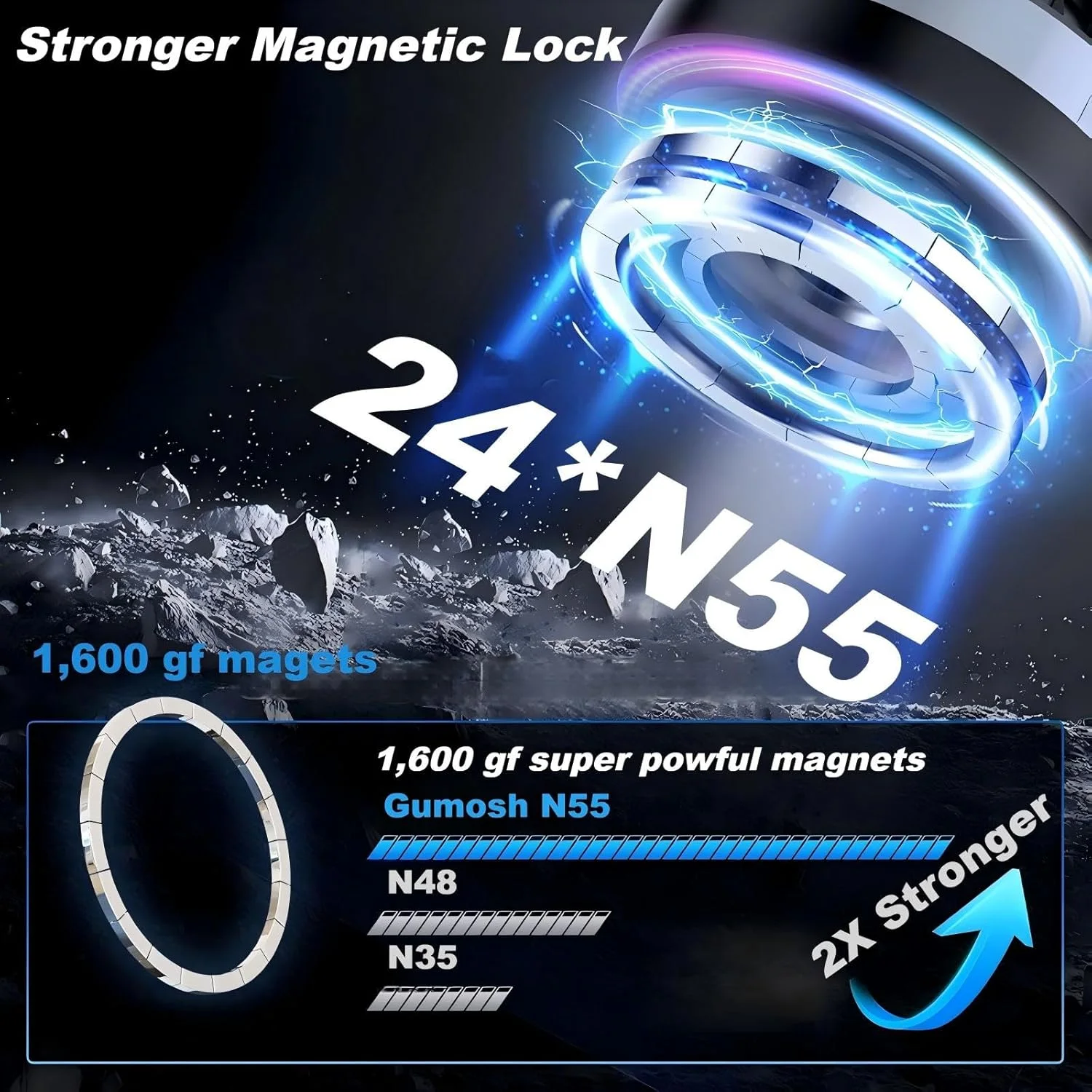 شارژر بی‌سیم مغناطیسی 15 واتی Qi2 برای خودرو، پایه شارژر خودرو دارای گواهی Qi2 با خنک کننده تلفن، هولدر مغناطیسی شارژ سریع بی‌سیم خودرو با قابلیت نصب روی دریچه هوا/داشبورد، مناسب برای آیفون 17/16/15/14/13/12