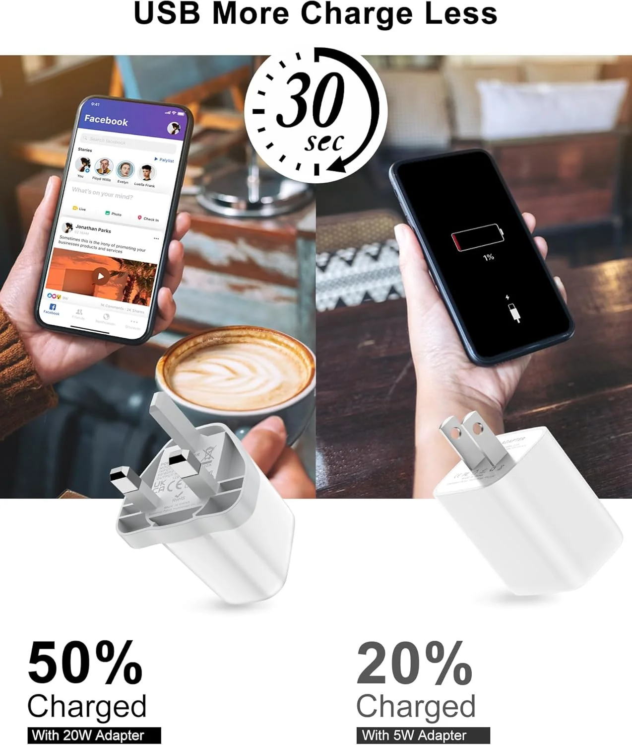 شارژر 20 واتی PD آیفون 17 پرو مکس، آداپتور USB C تک پورت، آداپتور شارژ سریع Type C برای آیفون 17، 17 پرو، 16 پرو، 16e، 15 پلاس، 14، 13، 12، گلکسی S25 اولترا، S24، S23، S22، آداپتور اصلی USB اپل