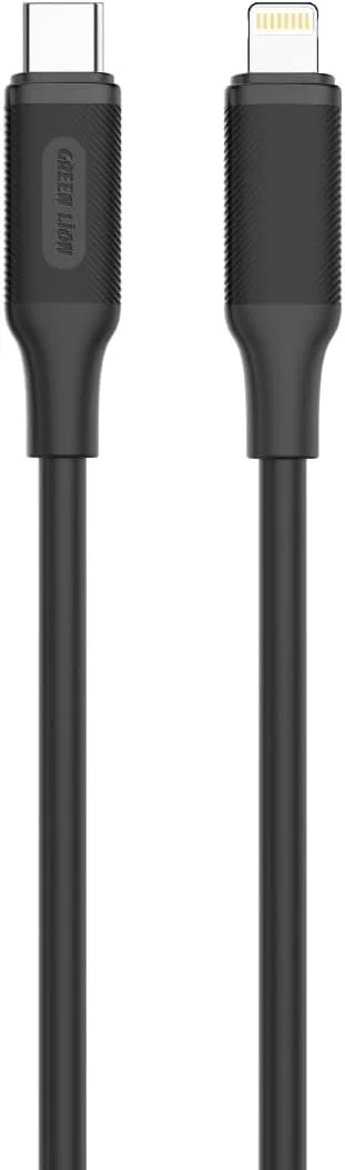 شارژر فندکی دو پورت Green Lion، آداپتور PD 30W Type C، شارژ 30W QC پورت USB-A، دفع حرارت، طراحی سایبرپانک، سازگار با سری iPhone 16/15/14، کابل 1 متری USB-C به لایتنینگ