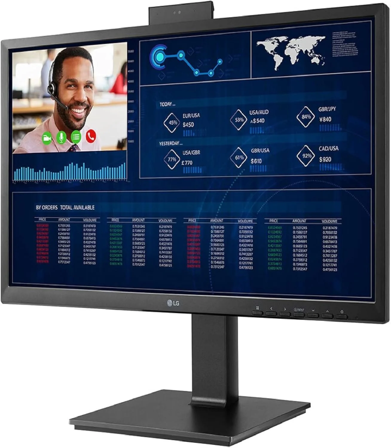 ال‌جی 24CQ651W-BP - تین کلاینت - آل این وان - 1 عدد پنتیوم N6005 مانیتور: LED 23.8 اینچ 1920 x 1080 (Full HD)