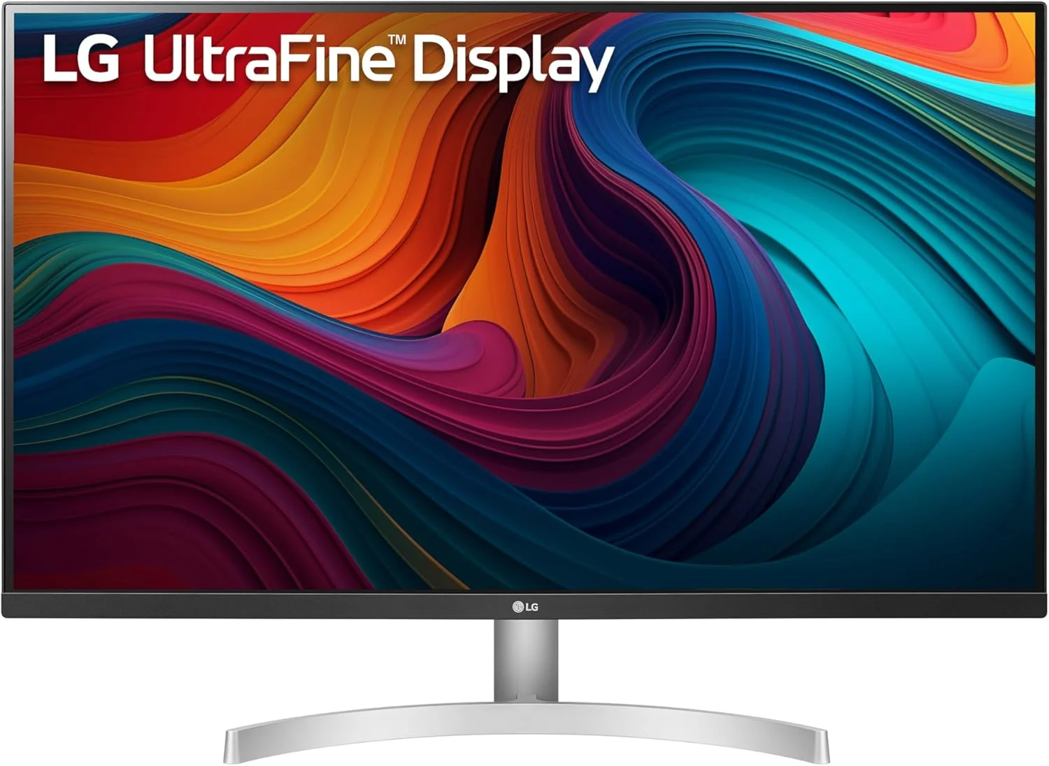 LG 32UN500-W Monitor 32" Ultrafine (3840 x 2160) Display, AMD FreeSync, DCI-P3 90% Color Gamut, HDR10, Built-in Speakers, 3-Side Virtually Borderless Design - Silver/White