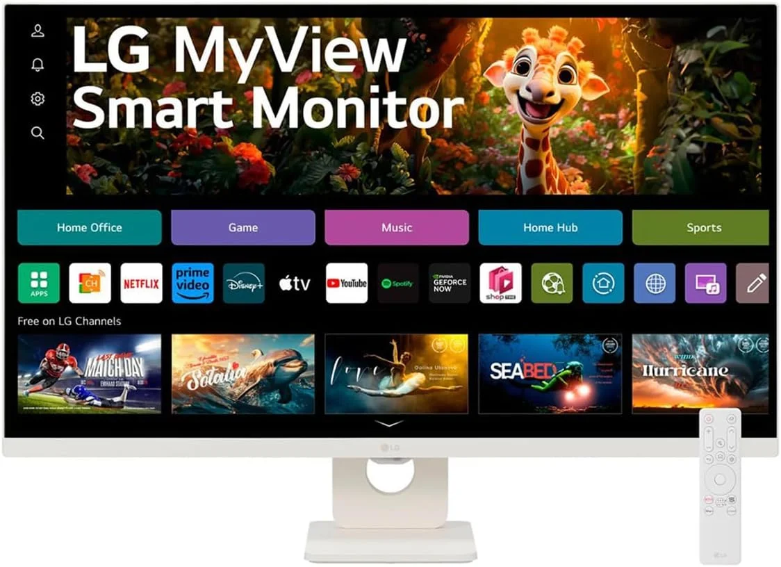 LG MyView 32SR73U 31.5" 16:9 4K Ultra HD USB-C VA HDR LCD Smart Monitor with WebOS, White