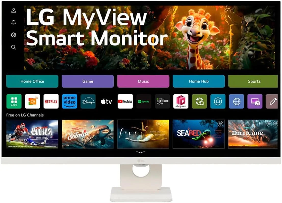 LG MyView 32SR73U 31.5" 16:9 4K Ultra HD USB-C VA HDR LCD Smart Monitor with WebOS, White LG MyView 32SR73U 31.5" 16:9 4K Ultra HD USB-C VA HDR LCD Smart Monitor with WebOS, White