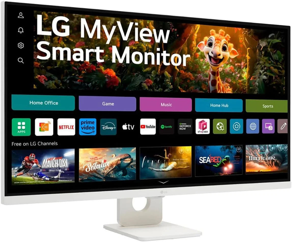 LG MyView 32SR73U 31.5" 16:9 4K Ultra HD USB-C VA HDR LCD Smart Monitor with WebOS, White LG MyView 32SR73U 31.5" 16:9 4K Ultra HD USB-C VA HDR LCD Smart Monitor with WebOS, White