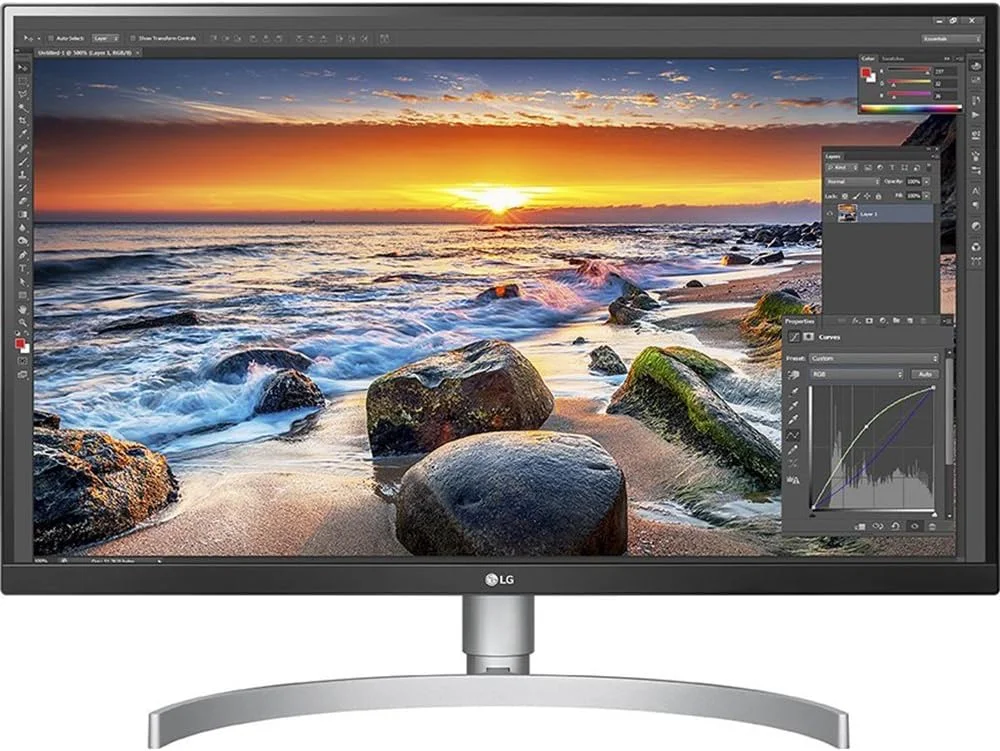 LG 27UK850-W 4K Monitor 27" UHD (3840 x 2160) IPS Display, HDR10, USB Type-C Connectivity, AMD FreeSync, sRGB 99% Color Gamut, 3-Side Virtually Borderless Design - White